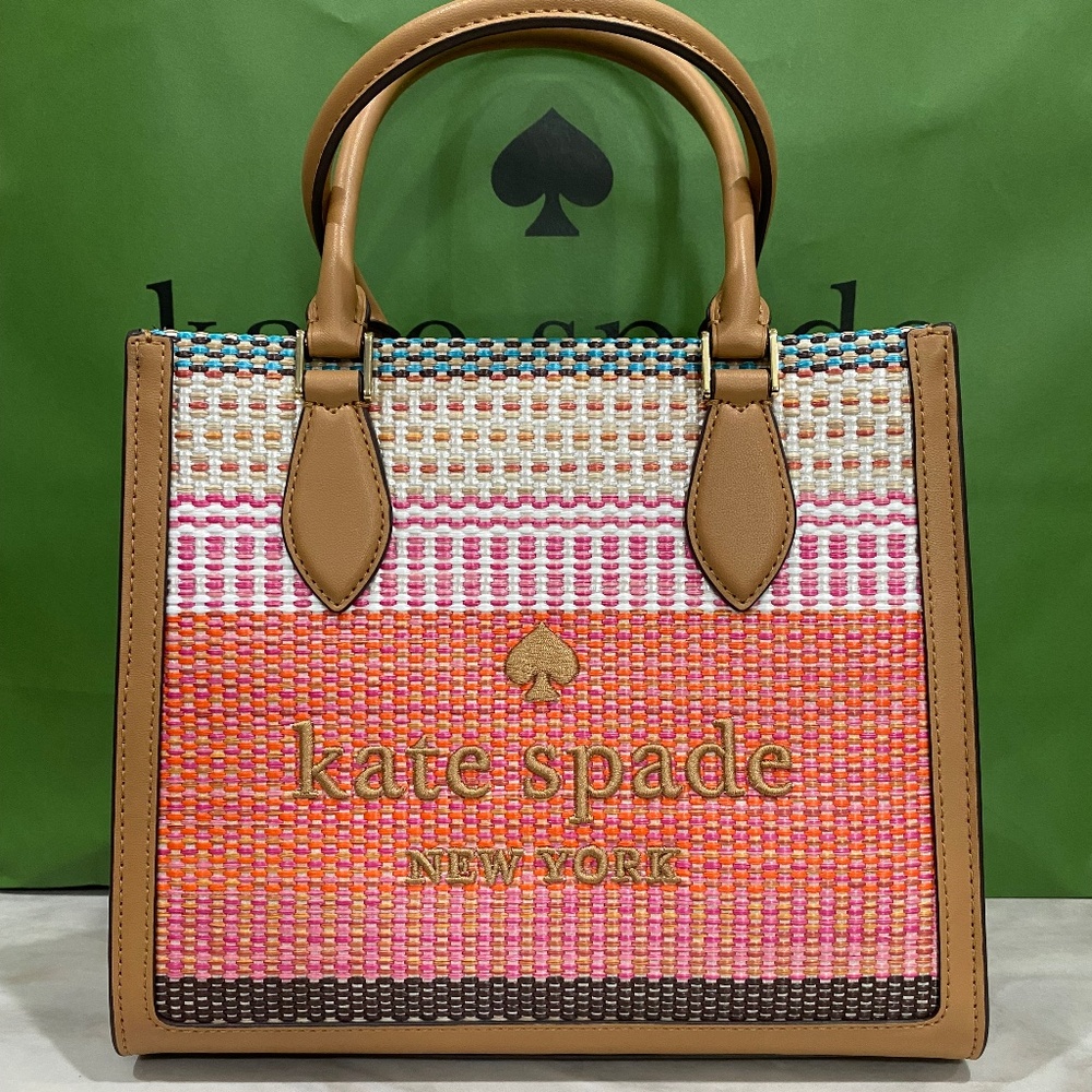 Kate Spade Ellie small straw tote NWT - Picture 2 of 11